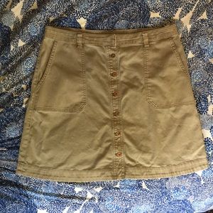 Anthropologie Pilcro A-Line khaki skirt size 14